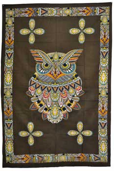 54" x 86" Owl tapestry 54" x 86" Owl tapestry